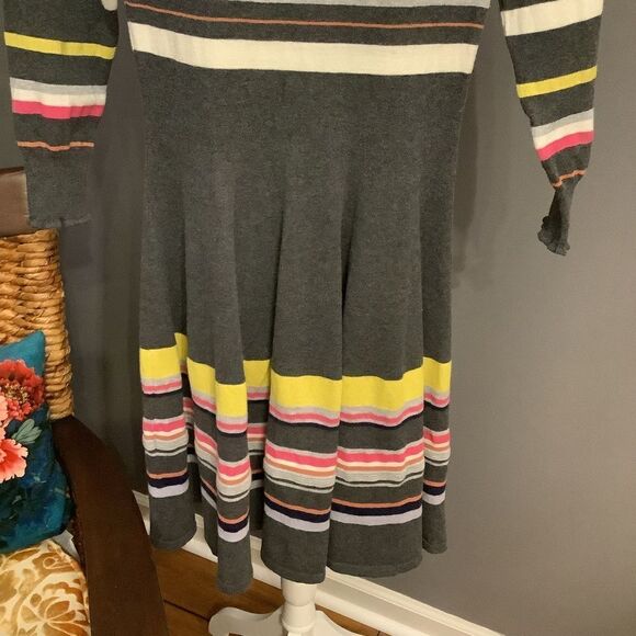 Maeve for Anthropologie Gray Striped Sweater Dress - Picture 5 of 8
